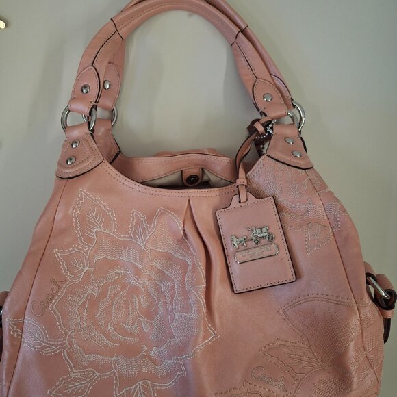 Coach Maddison Maggie bag pink white flowers - Picture 5 of 12